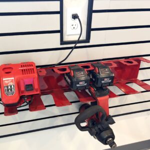 Milwaukee® M12/M18 Power Tool & Battery Wall Organizer with Charger Mount